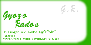 gyozo rados business card